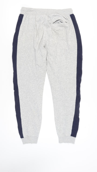 Fila Men’s Grey Sweatpants L Regular Fit Tapered Leg Casual Pants