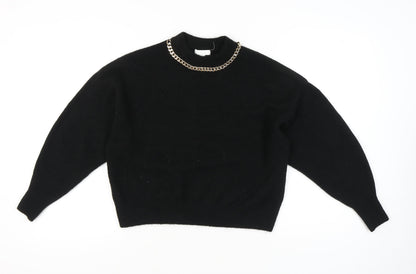 Womens UK Size S H&M Black Pullover Jumper