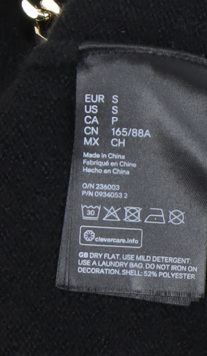 Womens UK Size S H&M Black Pullover Jumper