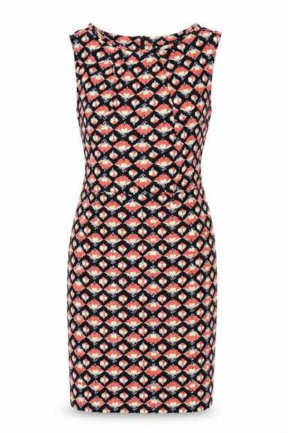 Izabel London Women’s Black Floral Sheath Dress Size 8 Cotton Blend