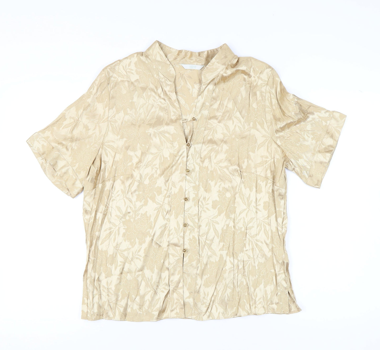 Womens UK Size 20 Marks and Spencer Beige Basic Button-Up