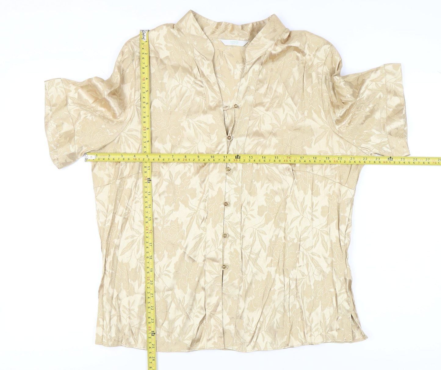 Womens UK Size 20 Marks and Spencer Beige Basic Button-Up