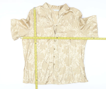 Womens UK Size 20 Marks and Spencer Beige Basic Button-Up