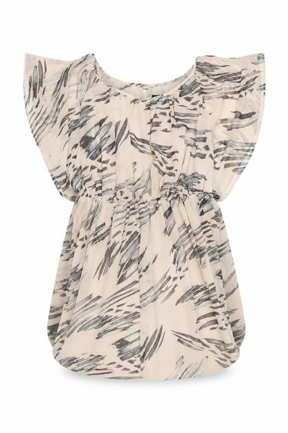 Topshop Women’s Beige Animal Print Blouson Dress Size 10
