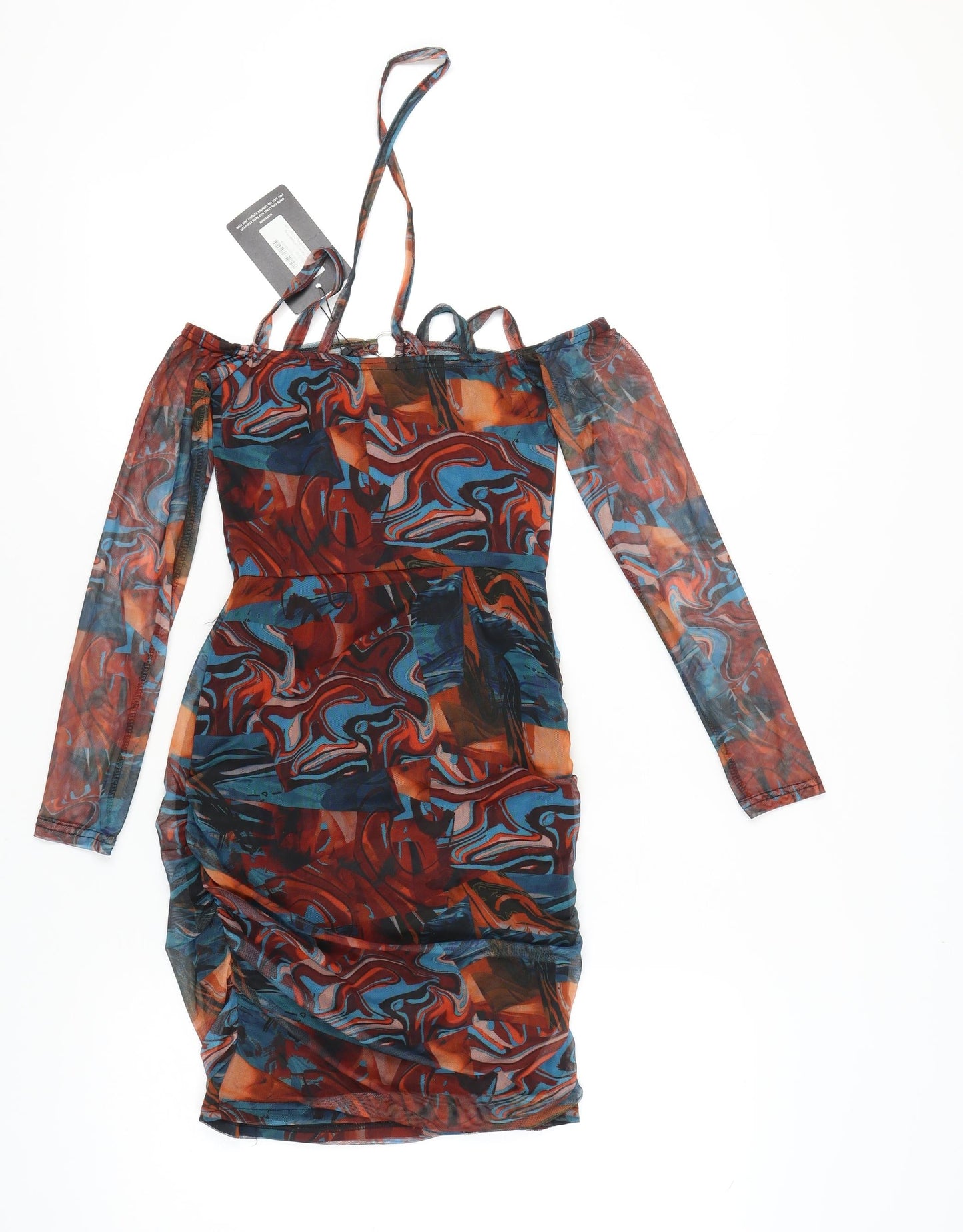 PrettyLittleThing Women’s Multicoloured Size 10 Bodycon Mini Dress