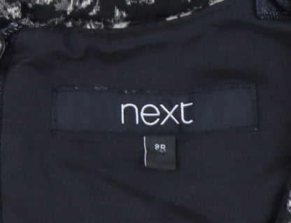 Next Women’s Black Animal Print A-Line Dress Size 8 Sleeveless