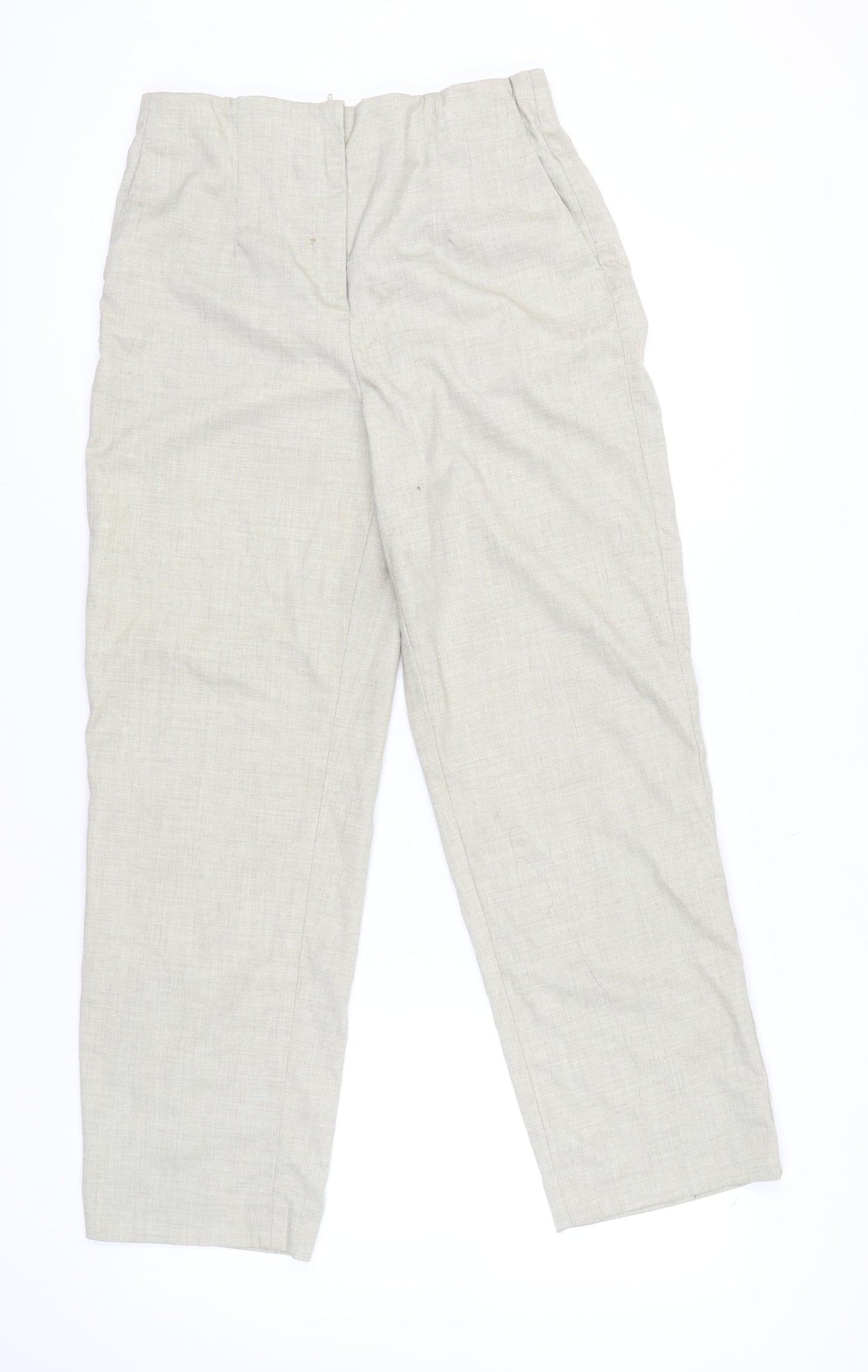 Womens UK Size 16 H&M Regular Fit Casual Workwear Beige Trousers