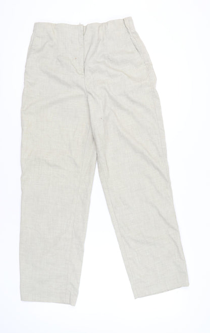 Womens UK Size 16 H&M Regular Fit Casual Workwear Beige Trousers