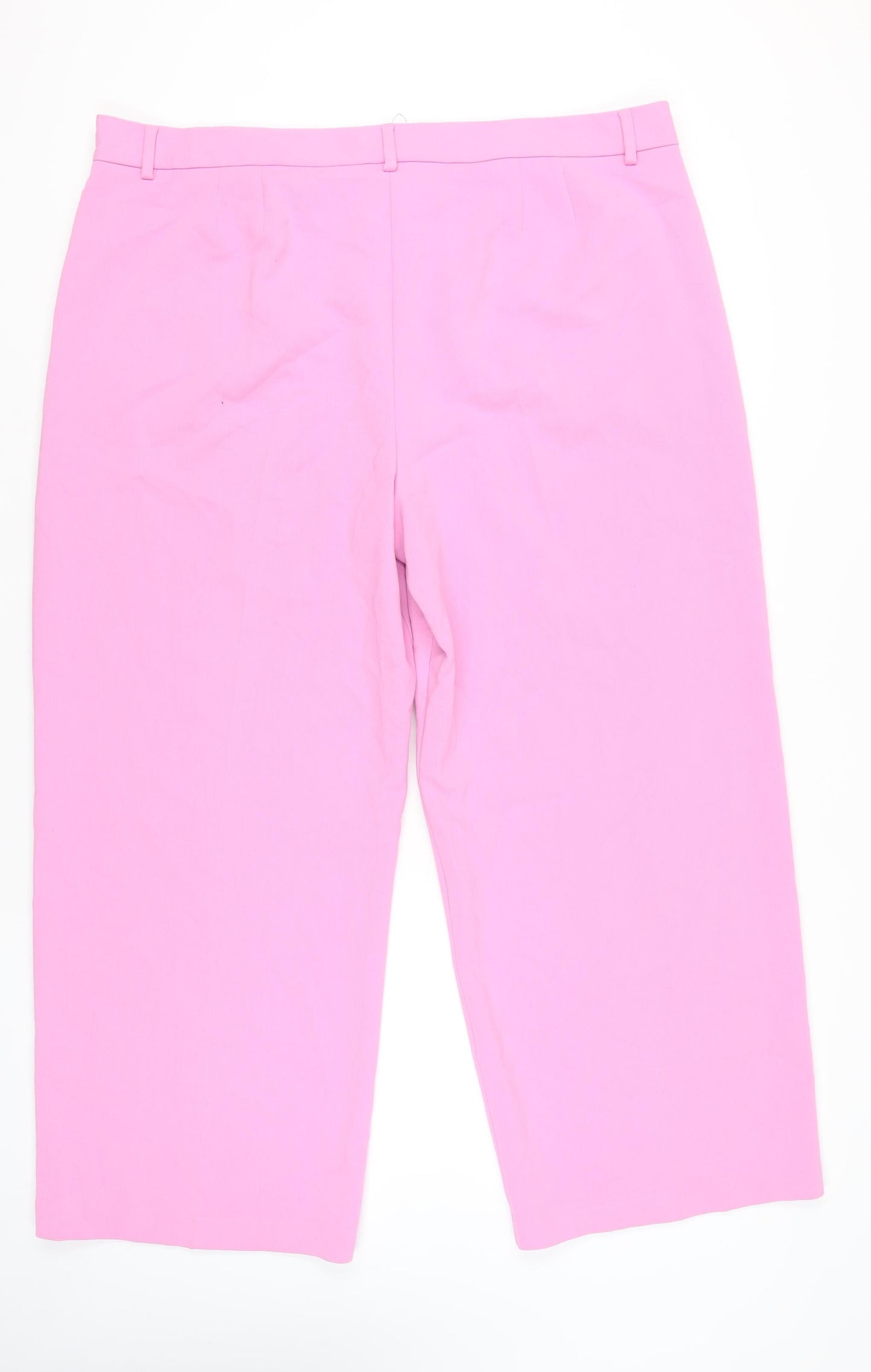 Womens UK Size 24 Marks and Spencer Regular Fit Casual Business Pink Trousers
