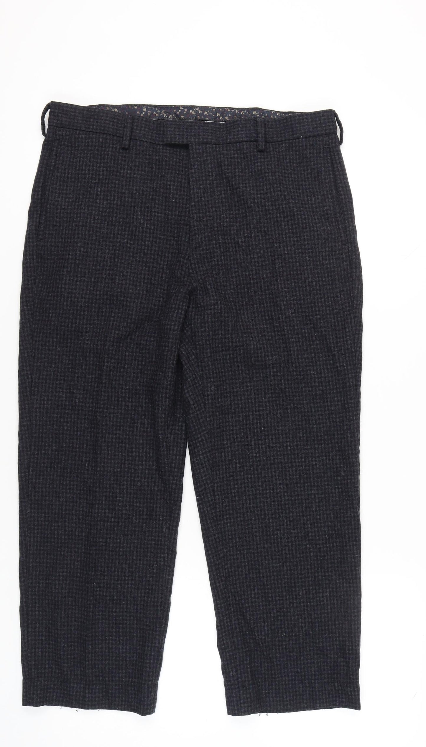 Womens UK Size 34 Marks and Spencer Regular Fit Dress Pants Grey Trousers