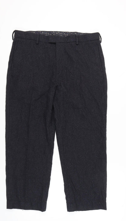 Womens UK Size 34 Marks and Spencer Regular Fit Dress Pants Grey Trousers