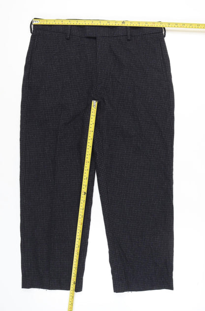 Womens UK Size 34 Marks and Spencer Regular Fit Dress Pants Grey Trousers