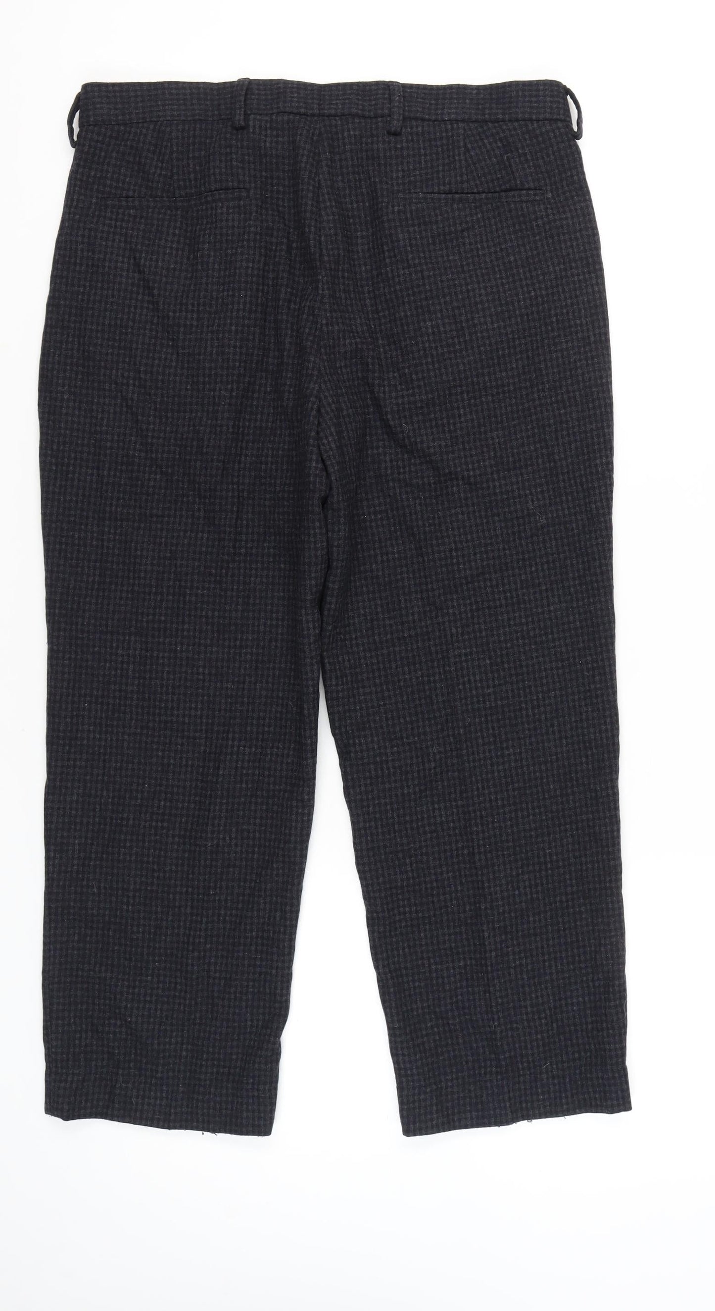 Womens UK Size 34 Marks and Spencer Regular Fit Dress Pants Grey Trousers