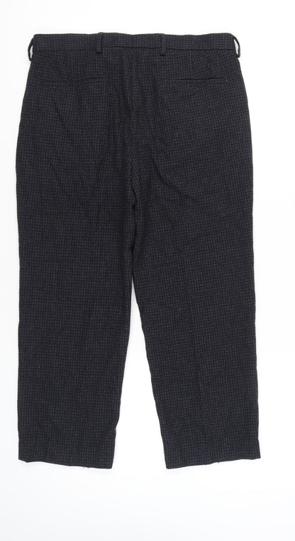Womens UK Size 34 Marks and Spencer Regular Fit Dress Pants Grey Trousers
