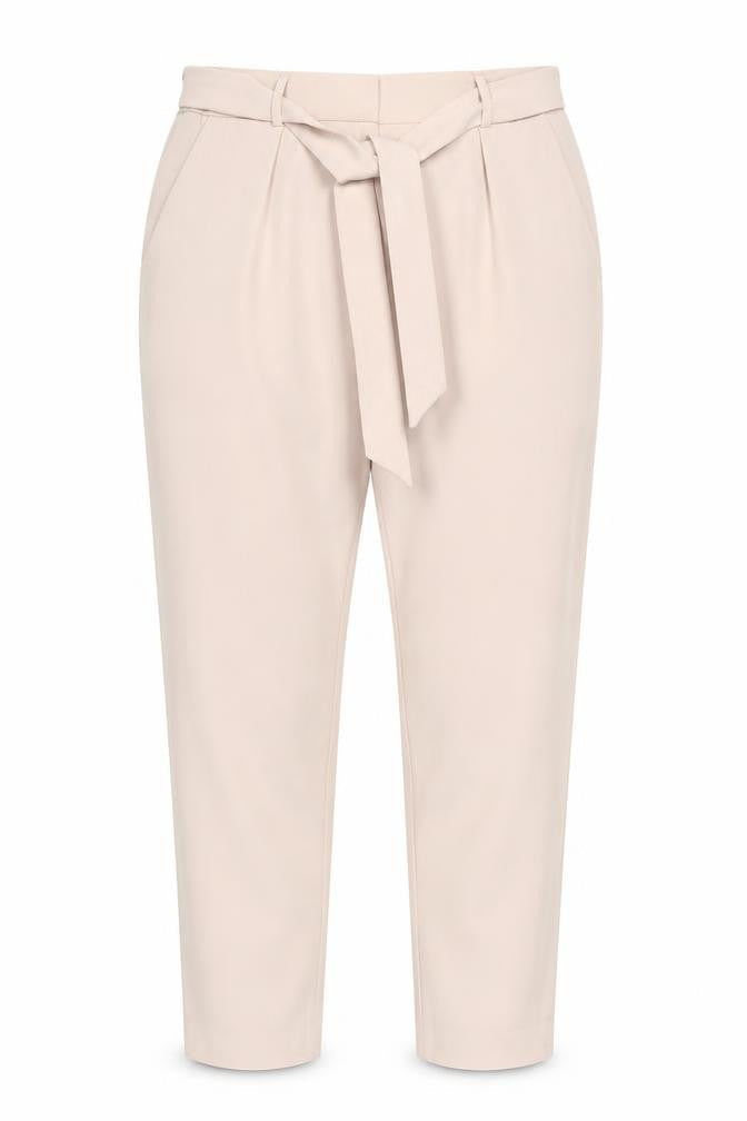 Womens UK Size 10 Eastex Regular Fit Paperbag Beige Trousers