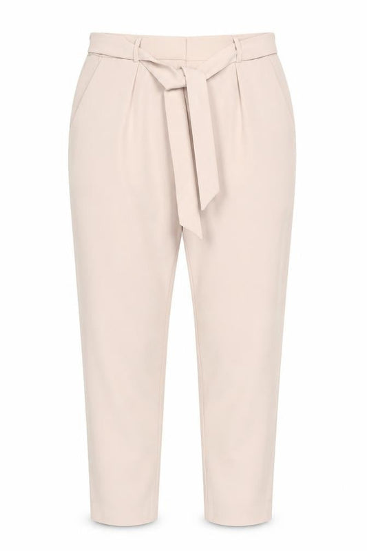 Womens UK Size 10 Eastex Regular Fit Paperbag Beige Trousers