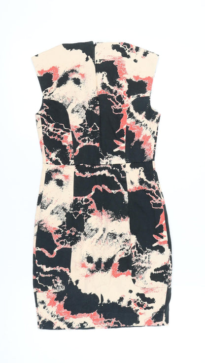 French Connection Women’s Multicoloured Sheath Dress Size 6 Sleeveless
