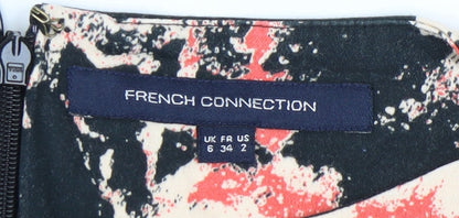 French Connection Women’s Multicoloured Sheath Dress Size 6 Sleeveless