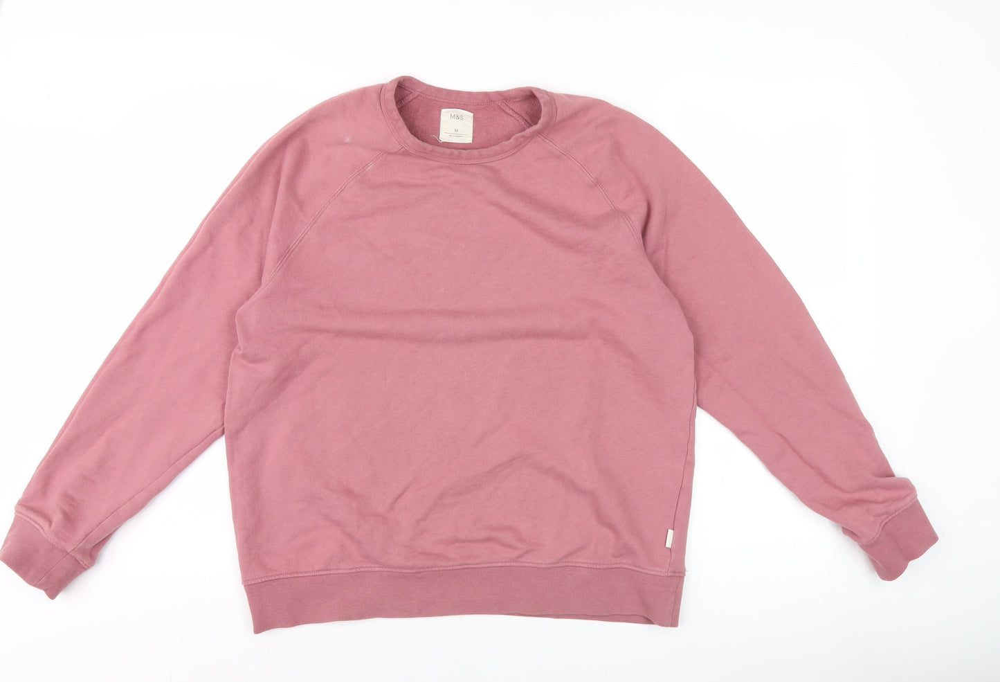 Mens UK Size M Marks and Spencer Pink Pullover Sweatshirt