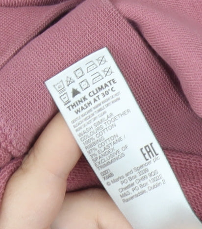 Mens UK Size M Marks and Spencer Pink Pullover Sweatshirt