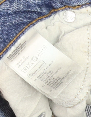 H&M L.O.G.G. Men's Blue Denim Chino Shorts Size 30 Regular Fit Summer Casual