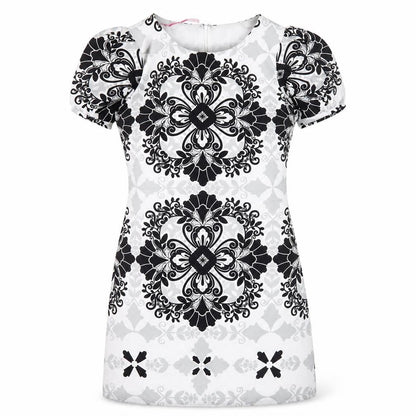 Lts Women’s Black & White Geometric Sheath Dress Size 10