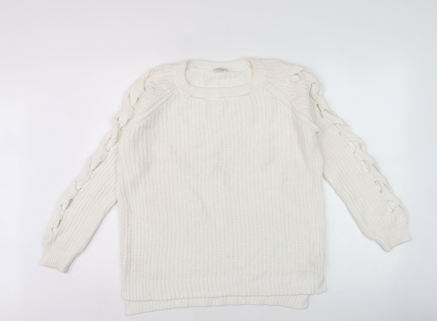 Womens UK Size 6 River Island Ivory Pullover Jumper