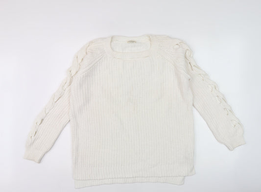 Womens UK Size 6 River Island Ivory Pullover Jumper