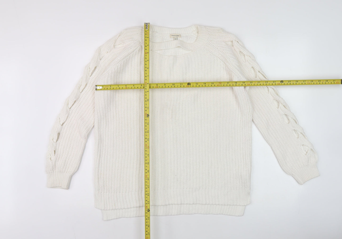 Womens UK Size 6 River Island Ivory Pullover Jumper