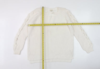 Womens UK Size 6 River Island Ivory Pullover Jumper