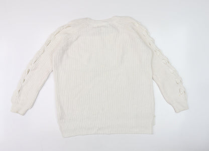 Womens UK Size 6 River Island Ivory Pullover Jumper