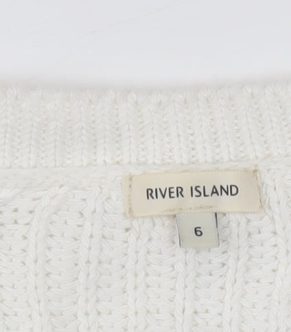 Womens UK Size 6 River Island Ivory Pullover Jumper