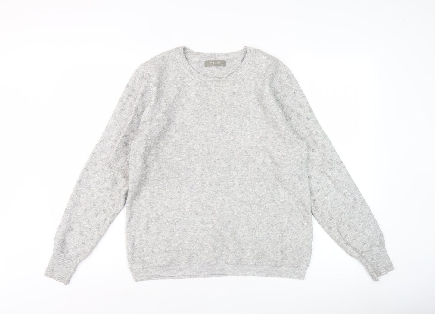 Womens UK Size L Oasis Grey Pullover Jumper