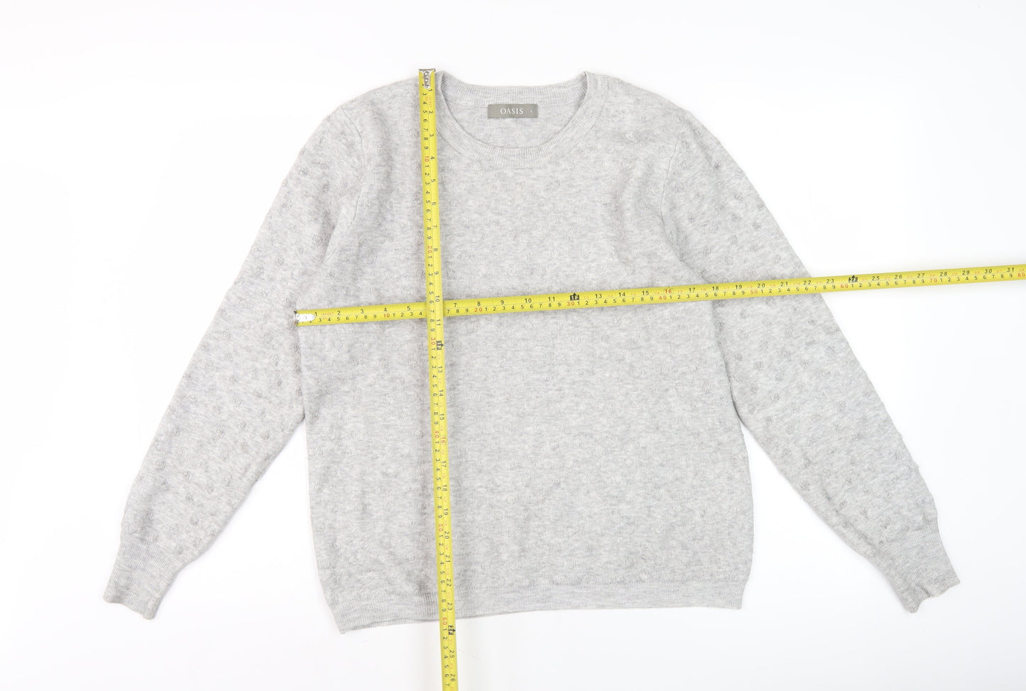 Womens UK Size L Oasis Grey Pullover Jumper