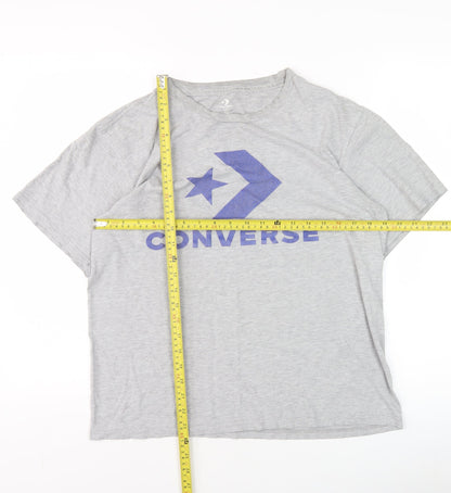 Womens UK Size M Converse Grey Basic T-Shirt