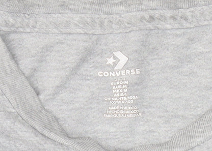Womens UK Size M Converse Grey Basic T-Shirt