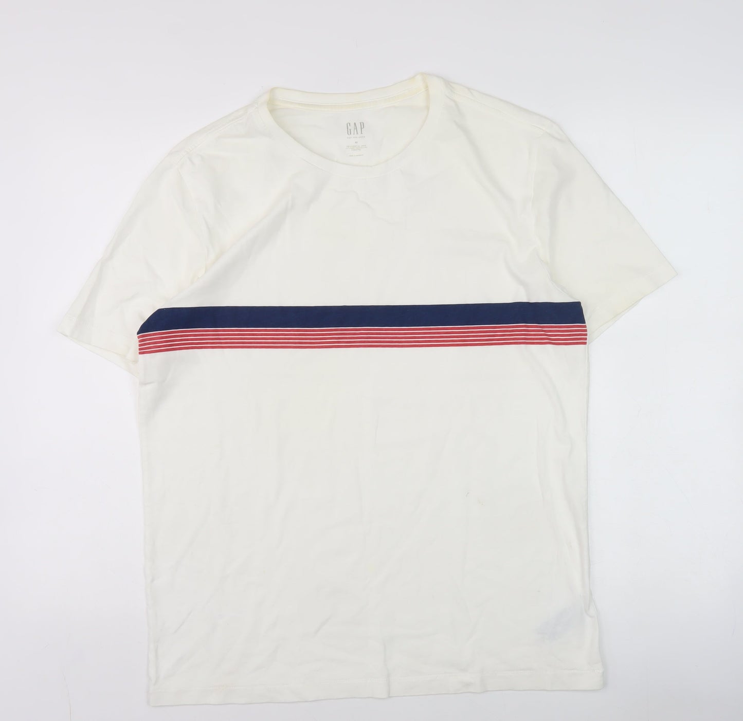 Mens UK Size M Gap White  T-Shirt