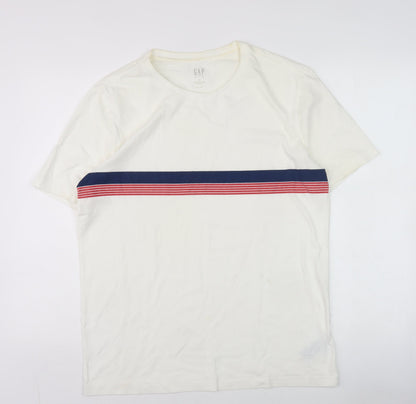 Mens UK Size M Gap White  T-Shirt