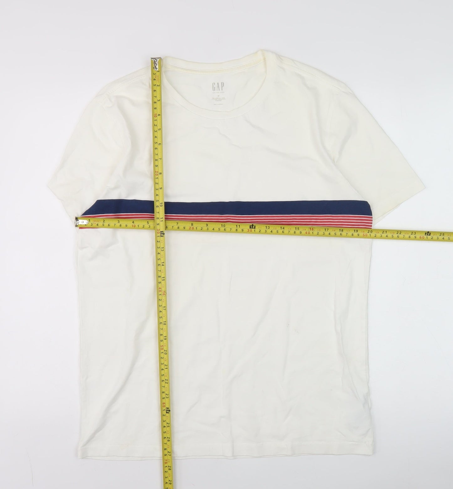 Mens UK Size M Gap White  T-Shirt