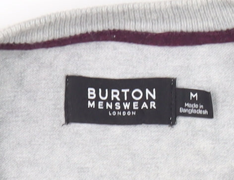 Burton Menswear London Men's Grey M Pullover Crew Neck Jumper
