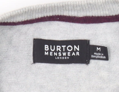 Burton Menswear London Men's Grey M Pullover Crew Neck Jumper