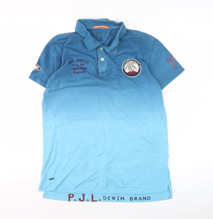 Pepe Jeans Men’s Blue Cotton Short Sleeve Polo Shirt M