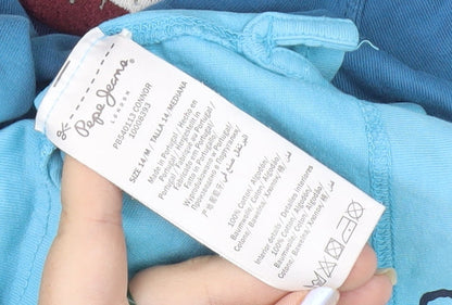 Pepe Jeans Men’s Blue Cotton Short Sleeve Polo Shirt M