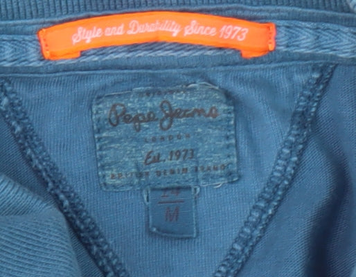 Pepe Jeans Men’s Blue Cotton Short Sleeve Polo Shirt M