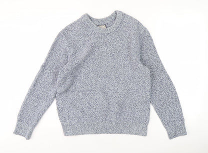 Next Men’s Grey Cotton Knit Pullover Jumper M Crew Neck Long Sleeve