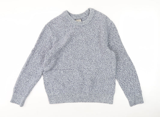 Next Men’s Grey Cotton Knit Pullover Jumper M Crew Neck Long Sleeve