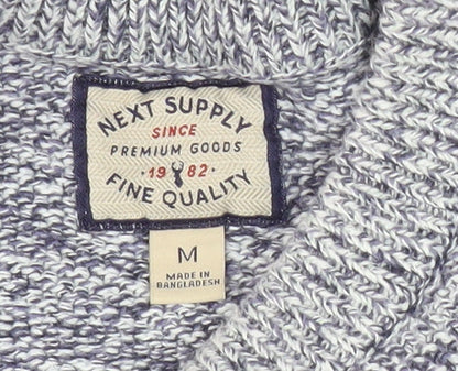 Next Men’s Grey Cotton Knit Pullover Jumper M Crew Neck Long Sleeve