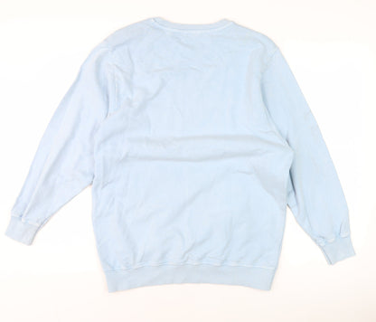 Sonder Studio Women's Blue Glitter 'LOVE' Pullover Sweatshirt UK 8