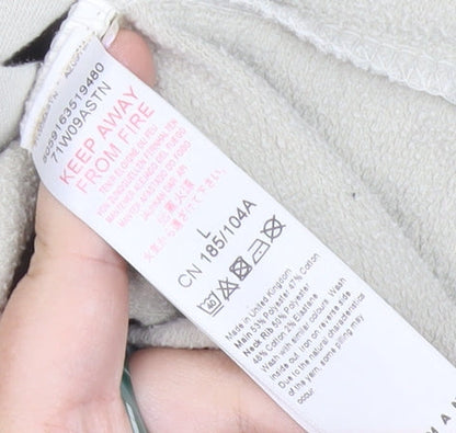 Topman Men’s Beige Soho Logo Sweatshirt L Regular Fit Crew Neck