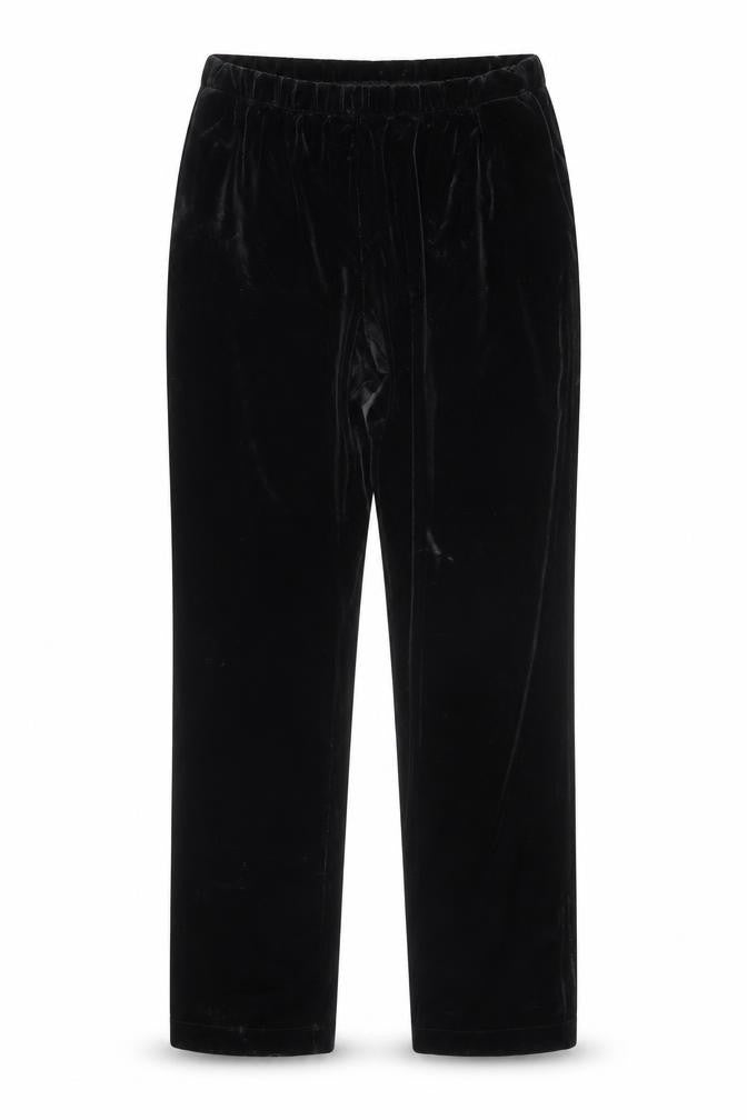 Womens UK Size 6-8 Lands' End Regular Fit Casual Black Trousers